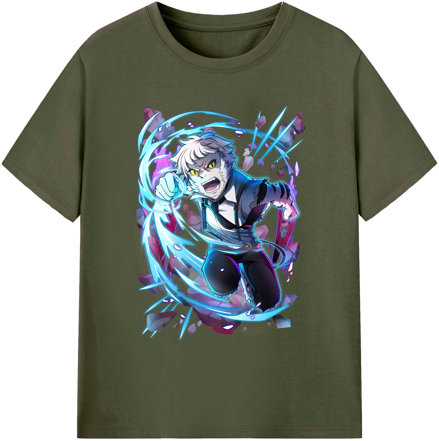 （画像用） 文豪ストレイドッグス Bungo Stray Dogs 綿100％ メンズ半袖Tシャツ｜肌触りやわらか＆通気性
